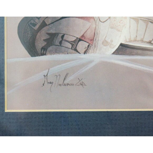 Greg Anderson "Hopi With Quail" Southwest Repro Print Framed Matted - Picture 2 of 6